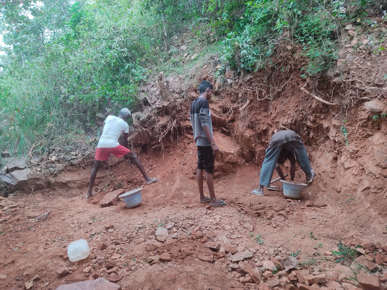 A photograph of the work at Amaralingeshwara Kona, 6 January 2024.