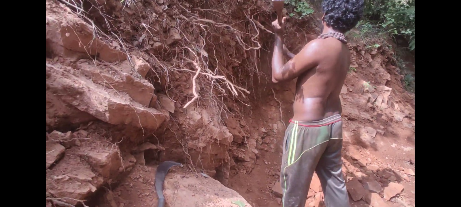 A photograph of the work at Amaralingeshwara Kona, 20 February 2024.