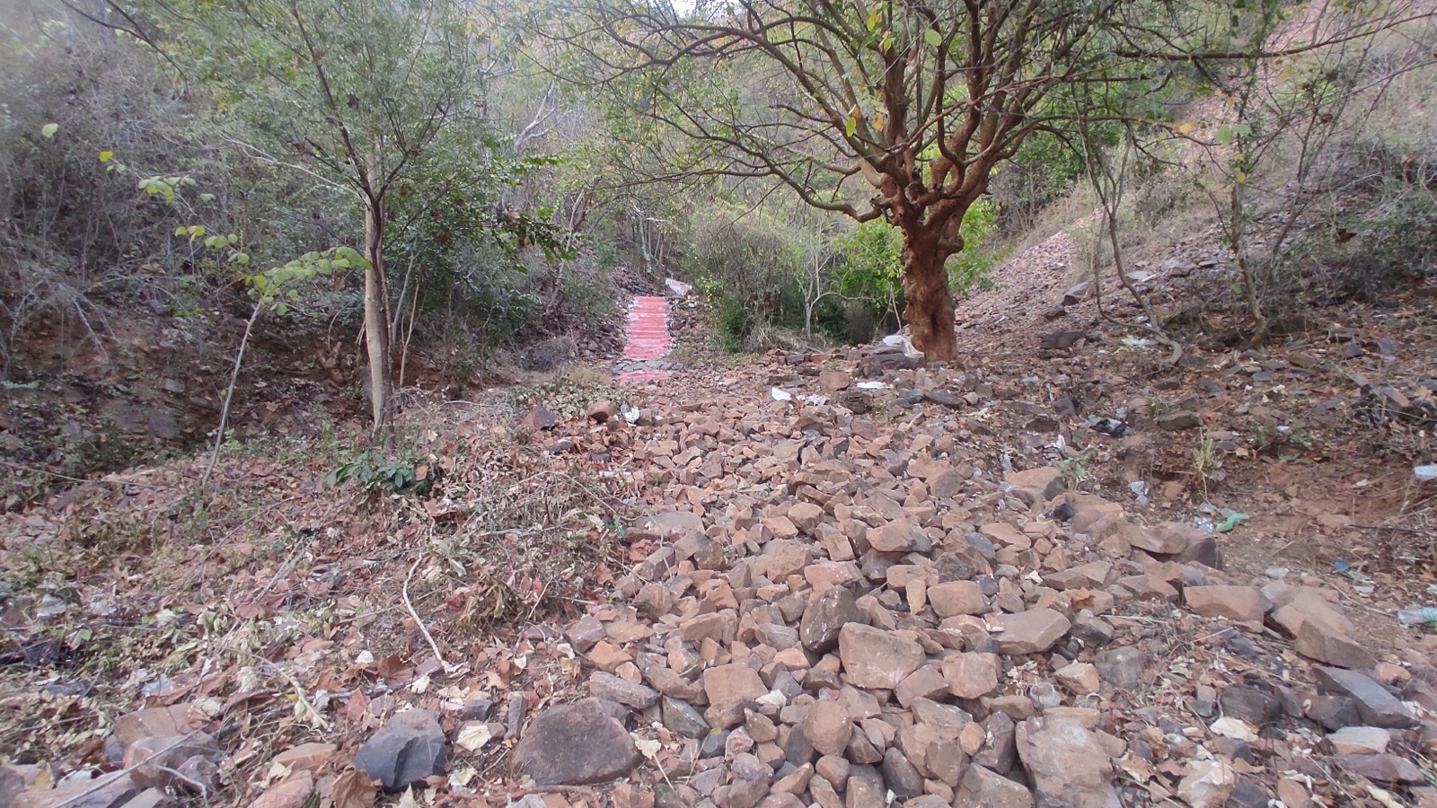 A photograph of the work at Amaralingeshwara Kona, 4 March 2023.