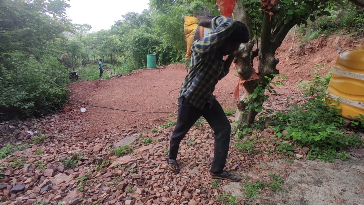 Sandbags carried from the last checkpoint to the shrine.